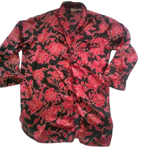 Victorias Secret Gold Label Women's Sleepshirt Medium Floral Print, Vintage - Picture 2 of 6